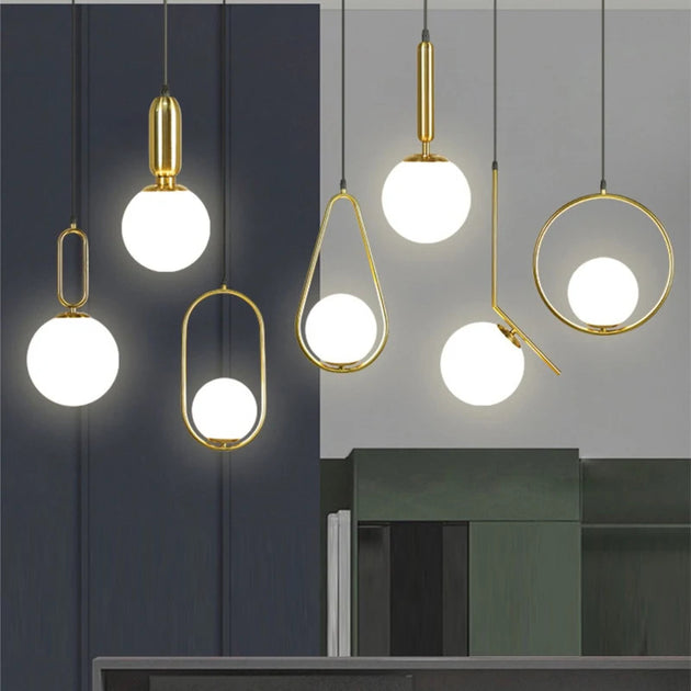 Modern LED Pendant Light E27 Iron Gold Black Metal Cage Hanging Lamp For Living Room Ceiling Decor Frontier General Hardware