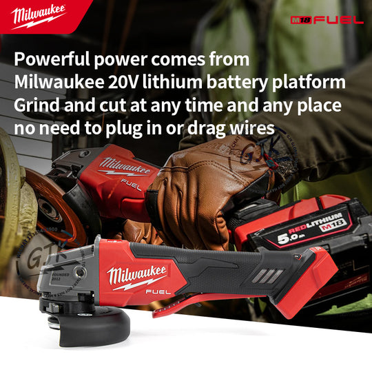 Milwaukee M18 FUEL 125 Mm Variable Speed And Braking Angle Grinder With Paddle Switch Tool Only No Box Frontier General Hardware