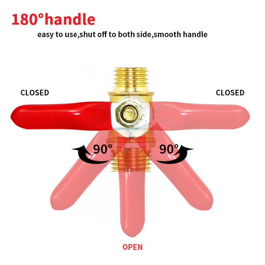 Brass Barbed Ball Valve 1/8 1/4 3/8 1/2 Inch Male Female Thread Copper Pipe Fittings Hose Barb Adapters Frontier General Hardware