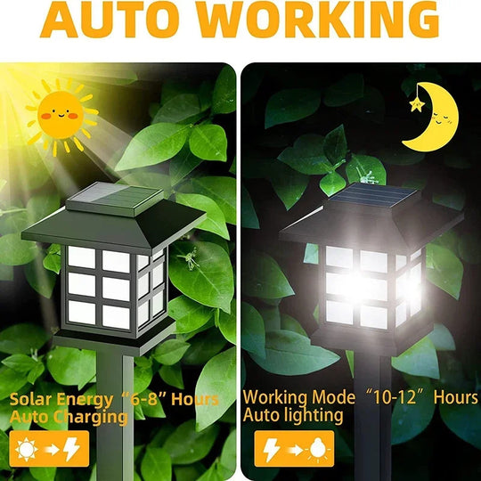 Solar LED Pathway Lights Outdoor Waterproof Walkway Garden Decor Street Lamp Landscape Yard Patio Driveway 2 4 6 8 Pack Frontier General Hardware