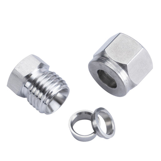 304 Stainless Steel Swagelok End Cap for 1/8 1/4 3/8 and 1/2 Inch OD Compression Fittings Frontier General Hardware