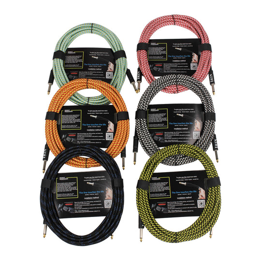 IRIN 3M/6M/10M Audio Cable 6.5mm Plug No Noise Audio Wire Cord Musical Instrument Accessories Parts for Electric Guitar Bass Frontier General Hardware