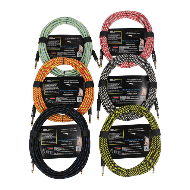 IRIN 3M/6M/10M Audio Cable 6.5mm Plug No Noise Audio Wire Cord Musical Instrument Accessories Parts for Electric Guitar Bass Frontier General Hardware