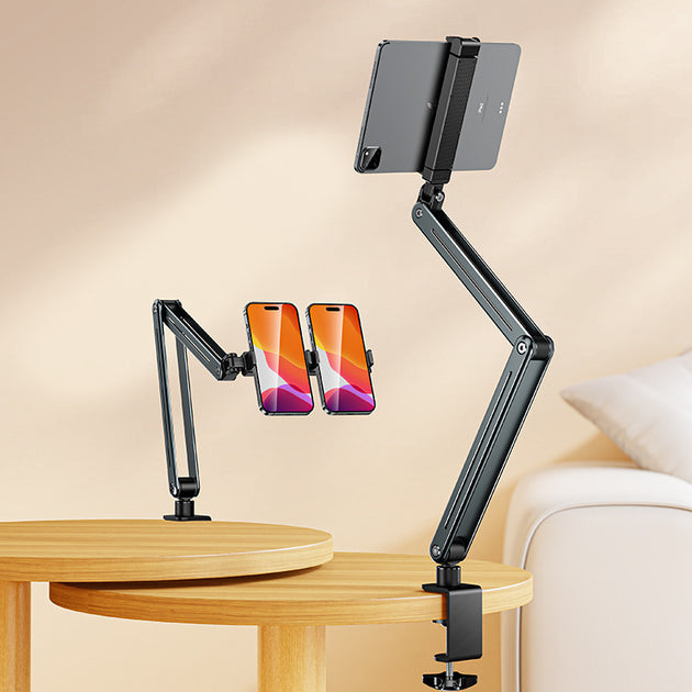 Foldable Bed/Desk Arm Mount Tablet Holder 360° Rotation Adjustable Aluminum Alloy Tablet Stand for IPad iPhone 4-12.9Inch Device Frontier General Hardware