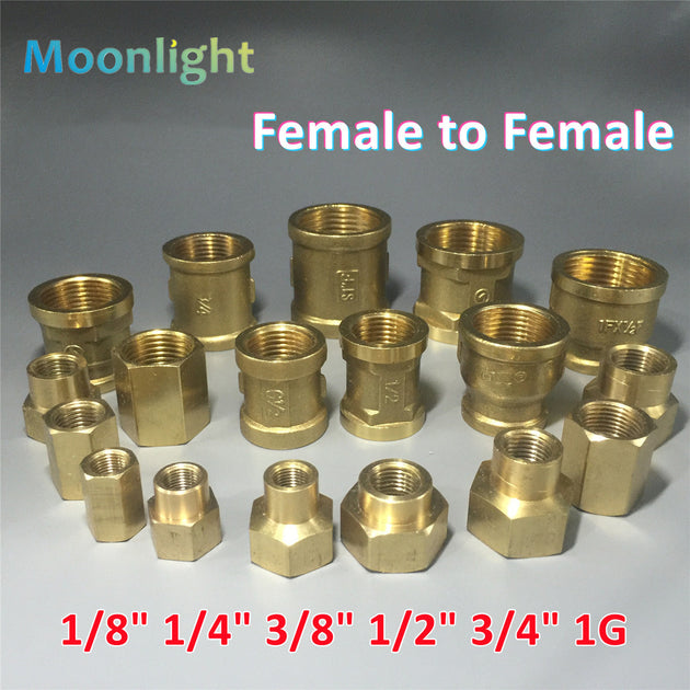 Female BSP Brass Pipe Fitting Hex Coupling Connector For Water Fuel Gas Size Range One Eighth To Three Quarters Inch Frontier General Hardware