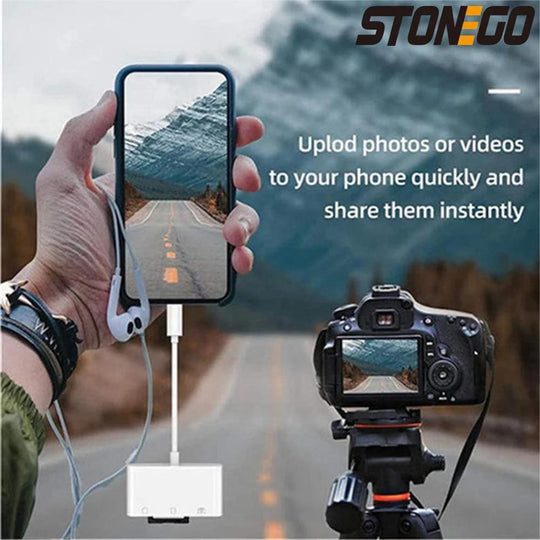3-in-1 iPhone TypeC to SD & TF Card USB Camera AdapterFor iPhone iPad Card Reader USB Dongle for USB Flash Plug Play Frontier General Hardware