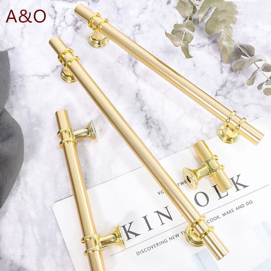 Aluminum Cabinet Drawer Handles Pulls Set Modern Simple Design Gold Silver Black 96mm 128mm 160mm 192mm Frontier General Hardware