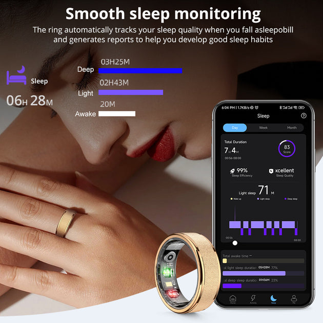 COLMI R10 Smart Ring With Charging Case For Men And Women Health And Sleep Monitor 5ATM Waterproof Multi Sport Mode Frontier General Hardware