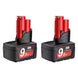 Milwaukee M12 Battery 12V 9.0Ah Rechargeable Battery 48-11-2402 48-11-2411 9000mAh Power Tool Replacement Battery