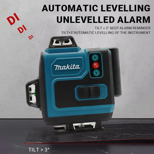 Makita 16 Line Laser Level 4D High Precision Green Line Self Leveling Portable 360 Degree Horizontal and Vertical Laser Frontier General Hardware