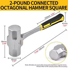 Claw Hammer 2P 3P Heavy Duty Octagonal Hammer Nail Lifting Crushing Hammer Professional Construction Multifunctional Hand Tools
