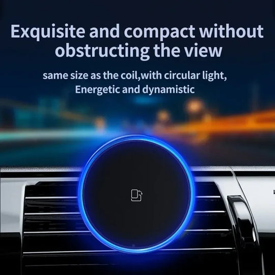 30W Magnetic Car Wireless Charger RGB For iPhone 12 13 14 15 Pro Max Macsafe Car Phone Holder Stand Mount Fast Charging Station Frontier General Hardware