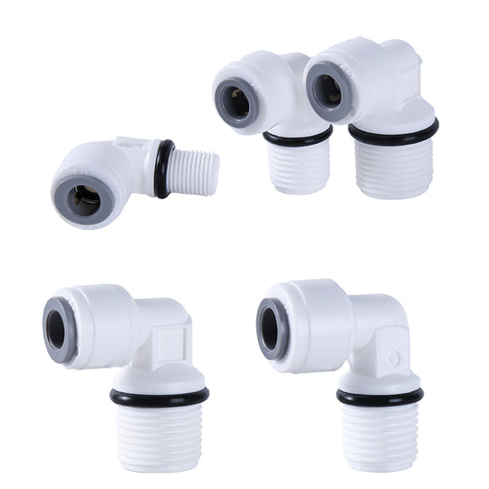 90 Degree Elbow RO Water Fitting 15 Types Male Female Thread 1 Quarter Inch 3 Eighth Inch POM Hose PE Pipe Connector Frontier General Hardware