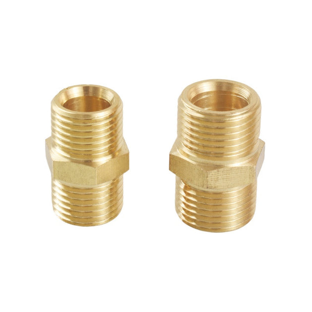 Brass Metric Male To Male Thread Hex Nipple Pipe Fitting Set For M8 Through M30 Sizes Equal Connector Adapter Frontier General Hardware