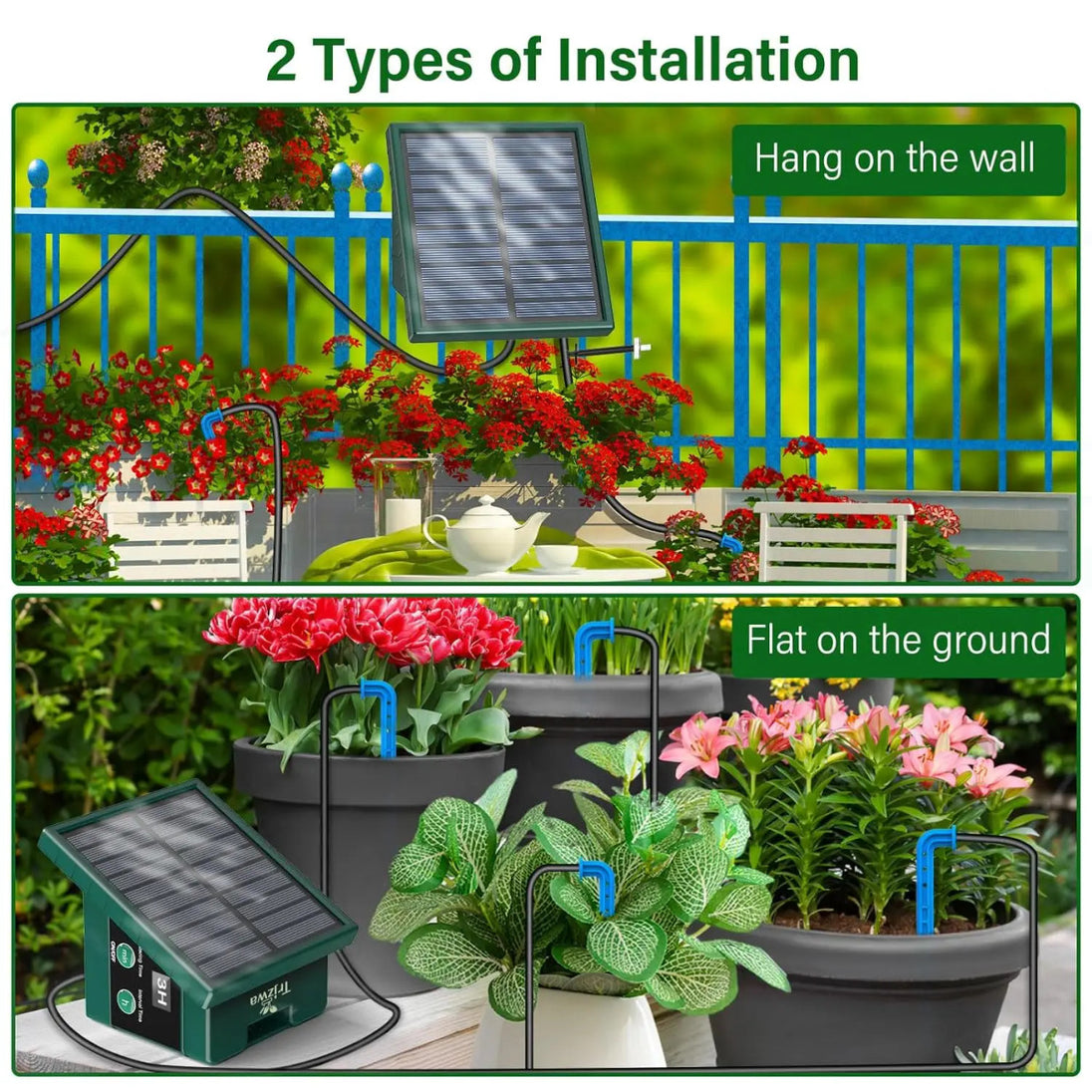 Solar Irrigation System for Garden Balcony Automatic Drip Irrigation D