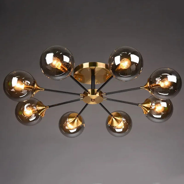 Modern Glass Ball LED G45 Pendant Lights Gold Ceiling Chandelier For Dining Living Room Bedroom Home Decor Frontier General Hardware