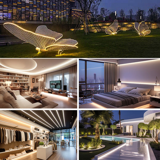 AC 220V High Brightness LED Strip Light Waterproof Flexible Tape 60 LEDs Per Meter Outdoor Indoor Decor 5050 SMD Frontier General Hardware