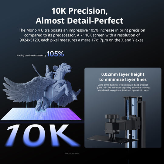 Anycubic Photon Mono 4 Ultra AE Version LCD 3D Printer 7In 10K High Precision 2.2L Build Volume 236mm x 231mm x 430mm Frontier General Hardware