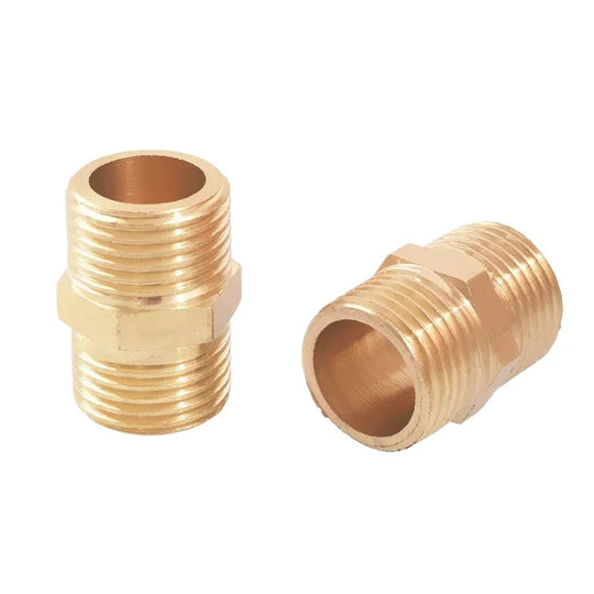 Brass Metric Male To Male Thread Hex Nipple Pipe Fitting Set For M8 Through M30 Sizes Equal Connector Adapter Frontier General Hardware