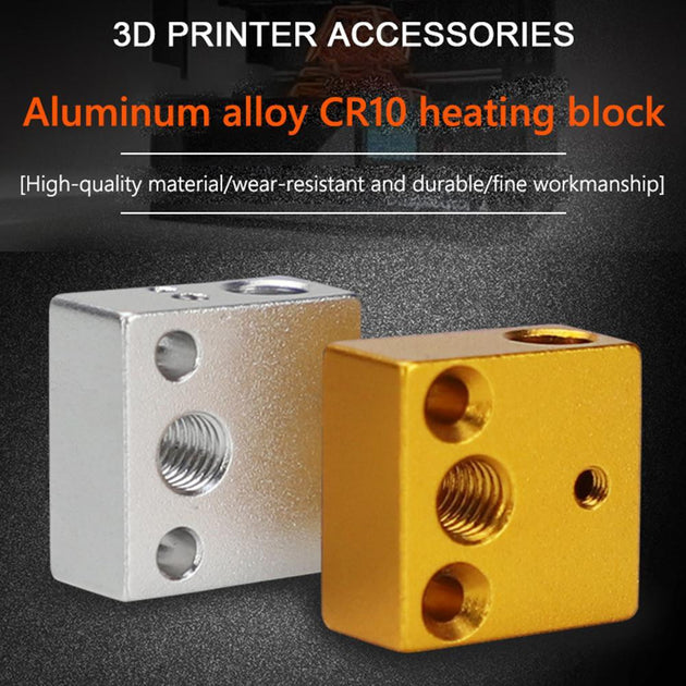 6pcs 3D Printer Heater Block Set For MakerBot MK7 MK8 Extruder Ender 3 CR10S Aluminum CNC Machined Frontier General Hardware