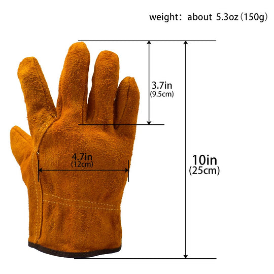 Cowhide Leather Welding Gloves For Electric And High Temperature Work Wear Resistant Insulated Safety Gear 3 5 10 Pairs Frontier General Hardware