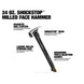 TOUGHBUILT TB-H1-1SBR-S20X TB-H1-1SBR-S24X 20/24 OZ ShockStop Steel Rip Hammer Milled Face Hand Tools Toughbuilt Hammer