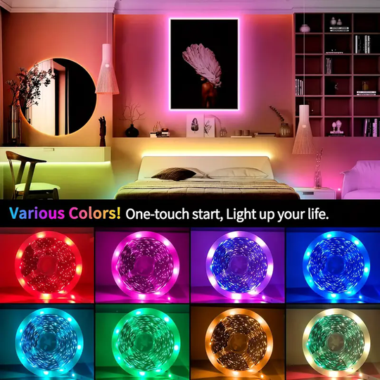 Tuya WiFi RGB LED Strip Light 5050 Flexible Tape With App Control For TV Backlight Bedroom Ambient Decoration Frontier General Hardware