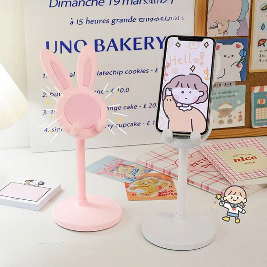 Cute Rabbit Desktop Phone Stand Ergonomic Adjustable Holder For All Phones And Tablets Metal Construction Frontier General Hardware