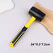 Black Rubber Hammer 2LB American Style Fiber Handle Shock Absorption Elastic Mallet for Tiling Flooring Leather Repair