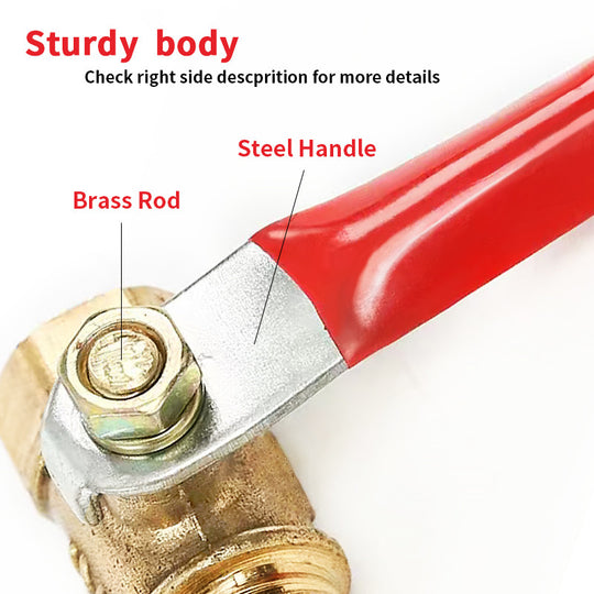 Brass Barbed Ball Valve 1/8 1/4 3/8 1/2 Inch Male Female Thread Copper Pipe Fittings Hose Barb Adapters Frontier General Hardware