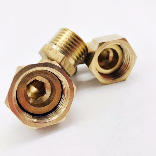 Car Washing High Pressure Hose Pipe Brass Joints Extended Thickened Elbow Union Connectors Half Inch Male Female Thread Frontier General Hardware