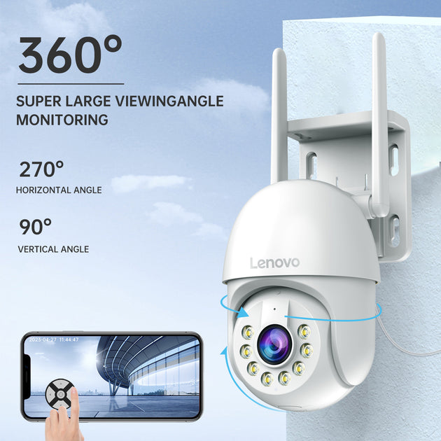 Lenovo 5MP Smart WiFi PTZ Outdoor Camera 5x Digital Zoom Auto Tracking ONVIF CCTV IP Security Surveillance Frontier General Hardware