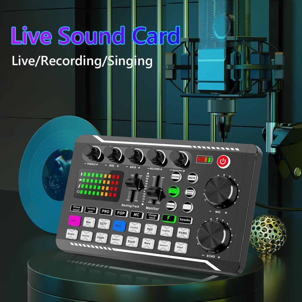 F998 Multifunctional Tuning Sound Card Mixer Kit With Bluetooth USB Mi