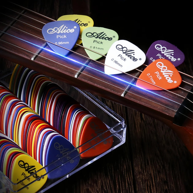 Assorted Guitar Picks Box Set 24 30 40 50 Pcs Mixed Thickness 0.58 to 1.50 mm ABS Plastic for Acoustic Electric Bass Frontier General Hardware