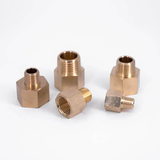 Brass NPT BSP Female To Male Reducer Bushing Pipe Fitting Adapter Coupler Set One Eighth To Three Quarters Inch Frontier General Hardware