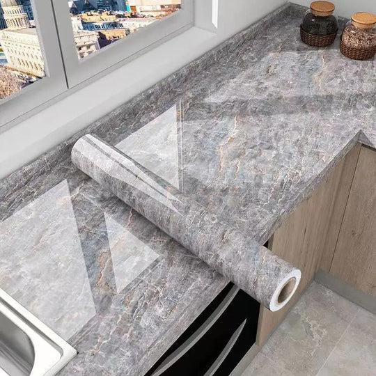 40cm Marble Self Adhesive Wallpaper PVC Vinyl Peel And Stick Waterproof Wall Covering For Kitchen And Home Decor Frontier General Hardware