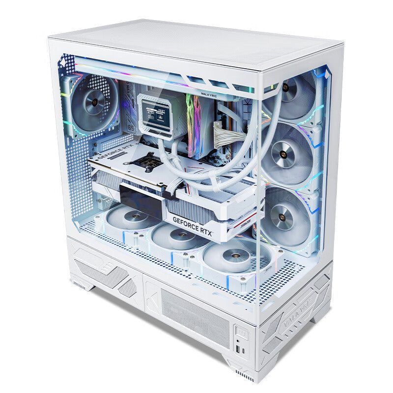 Vk03 VALKYRIE VK03 LITE White ATX Gaming PC Case With 360 Degree Water Cool