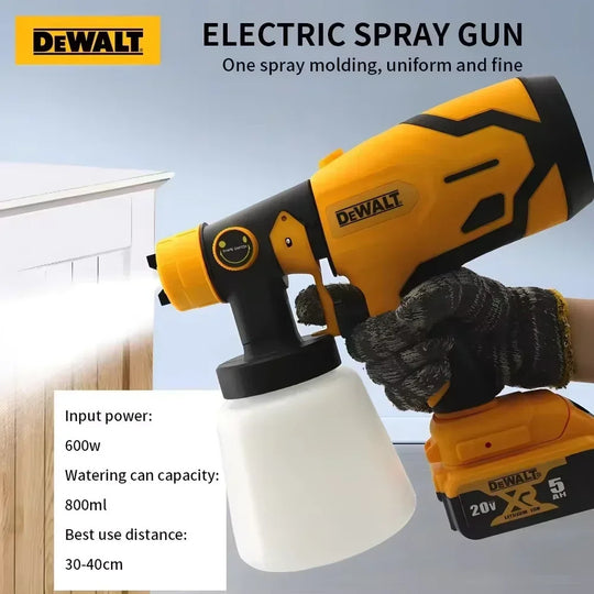 Dewalt 800ML Cordless Electric Spray Gun Portable Paint Sprayer High Power Auto Furniture Coating Airbrush For Dewalt Battery Frontier General Hardware