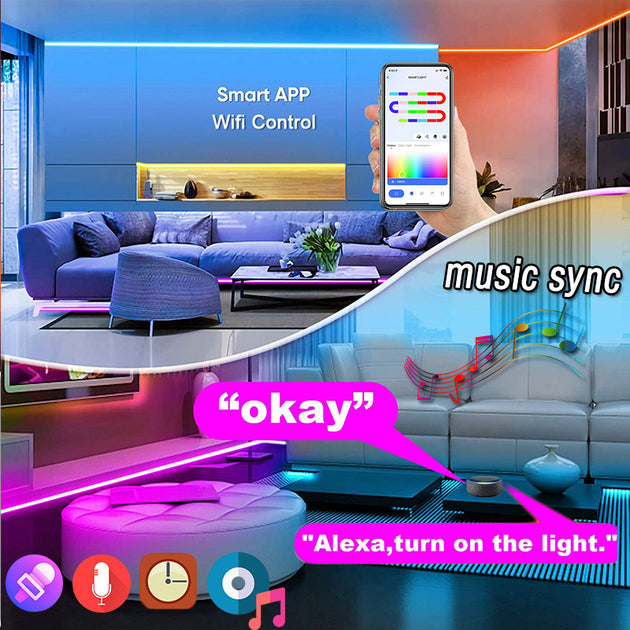 10M LED Neon Strip Lights Waterproof RGBIC Neon Rope Lights WiFi Flexible Tape With Chasing Effect Works With Alexa Tuya Frontier General Hardware