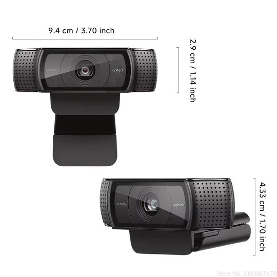 Logitech C920e HD Pro Webcam 1080p USB Video Conferencing Camera with Autofocus and Microphone Frontier General Hardware