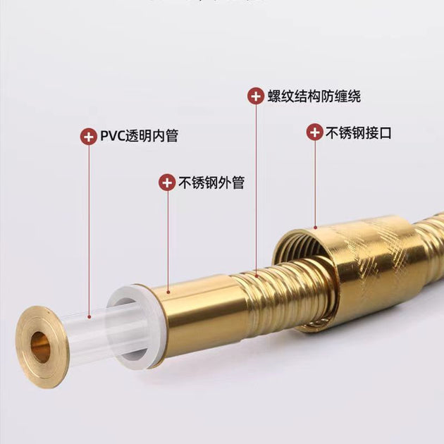 Stainless Steel Flexible Shower Hose 1.5m 2m 3m G One Half Connector For Bathroom Easy Install Frontier General Hardware