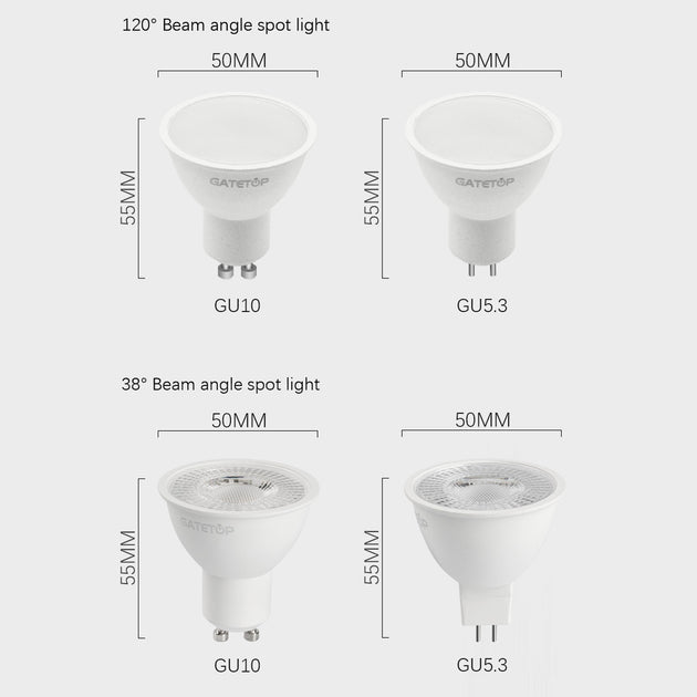 6 Piece Lot GU10 LED Spot Light Bulbs 3W 5W 6W 7W 8W AC100 To 240V Energy Saving Replaces 50W Halogen Frontier General Hardware