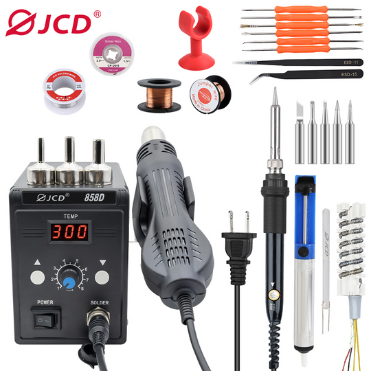 JCD 700W Hot Air Gun 858D BGA Rework Soldering Station 220V 110V SMD SMT Welding Repair Tools Frontier General Hardware