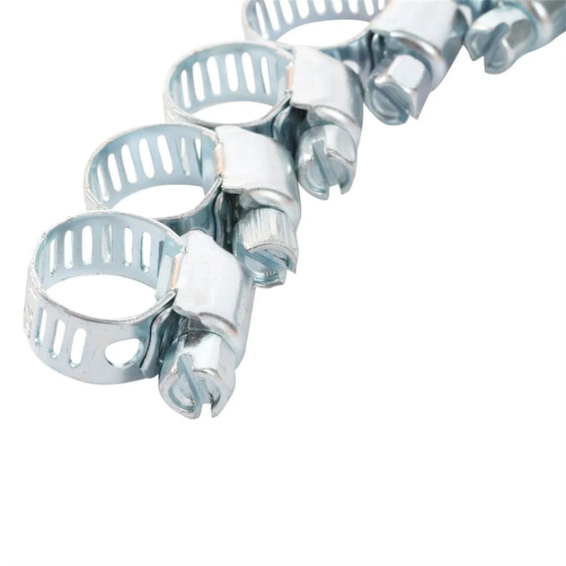 Adjustable Galvanized Iron Hose Clamps Set 1/2 Inch 5/8 Inch 3/4 Inch Pipe Connection Fasteners Water Hose Clamp Kit 20 Pieces Frontier General Hardware