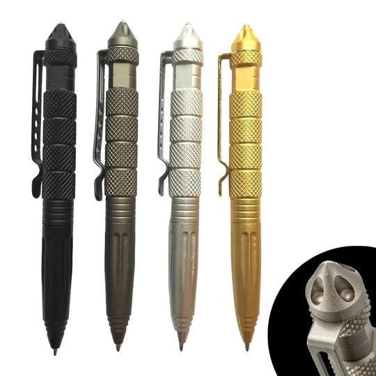 Portable Tactical Pen Self Defense Pen Aviation Aluminum Emergency Glass Breaker Pen Security Protection Survival EDC Multitool Frontier General Hardware
