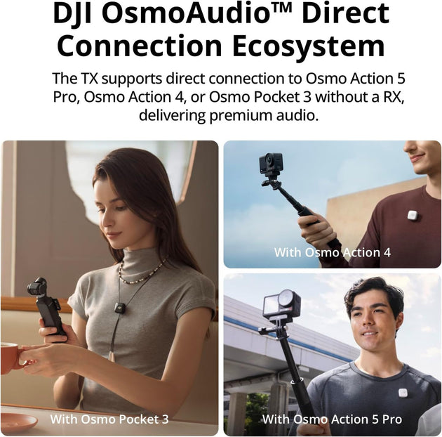 DJI Mic Mini Wireless Microphone 48-Hour Operation w/ Case Two-Level Active Noise Cancelling Frontier General Hardware