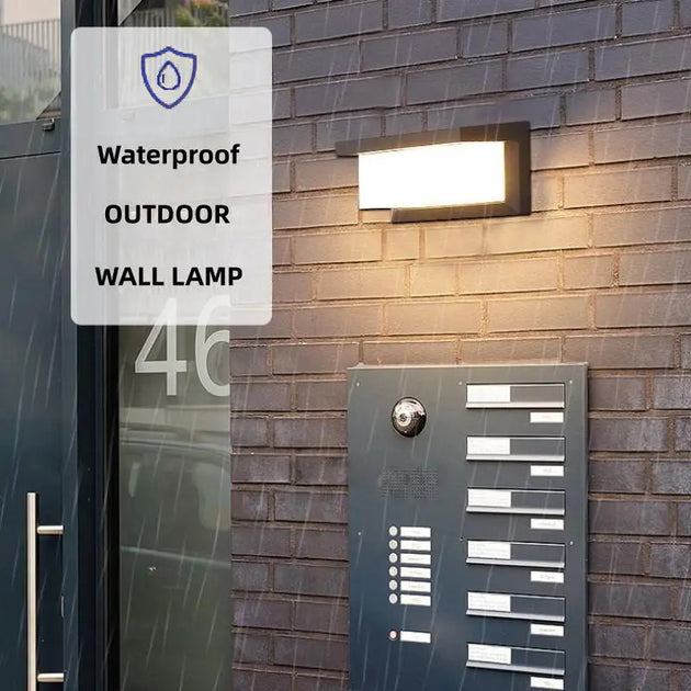 LED Outdoor Wall Light With Motion Sensor IP65 Waterproof ABS Body Street Lamp AC85-265V Garden Exterior Lighting Frontier General Hardware