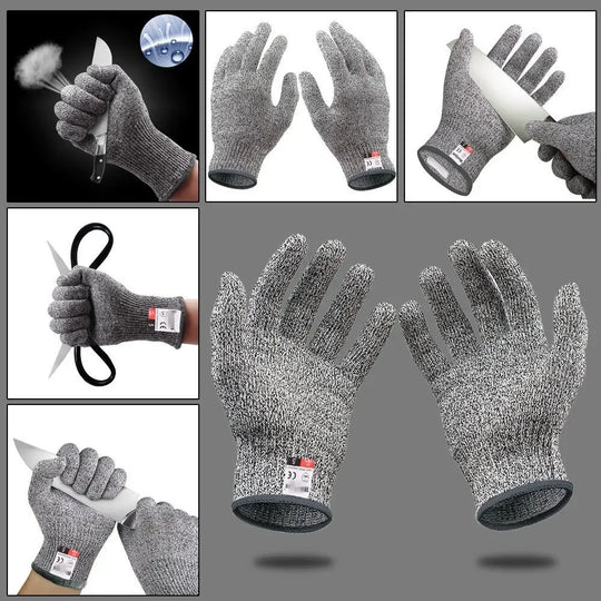 HPPE Level 5 Anti Cut Gloves EN388 High Strength Safety Gloves Kitchen Garden Anti Scratch Glass Cutting Multi Purpose Frontier General Hardware