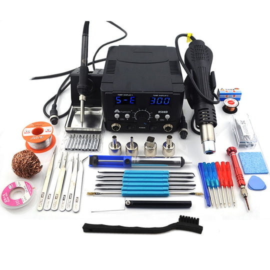 2 In 1 800W LED Digital Soldering Station With Hot Air Gun Rework Tool For Phone PCB IC SMD BGA Welding Frontier General Hardware
