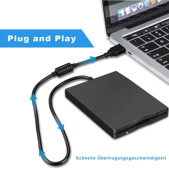 External USB Floppy Disk Drive 3.5 Inch Portable 1.44 MB FDD For Mac Windows PC Laptop Desktop Frontier General Hardware